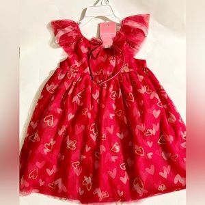 Toddler Red Hearts Dress 4T